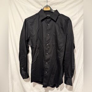 George Size 15-15 1/2 Classic Black Dress Shirt